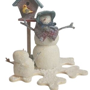 Collectable Creations Mini Snow Scenes- Sparkle Birdhouse Friend Christmas Decor